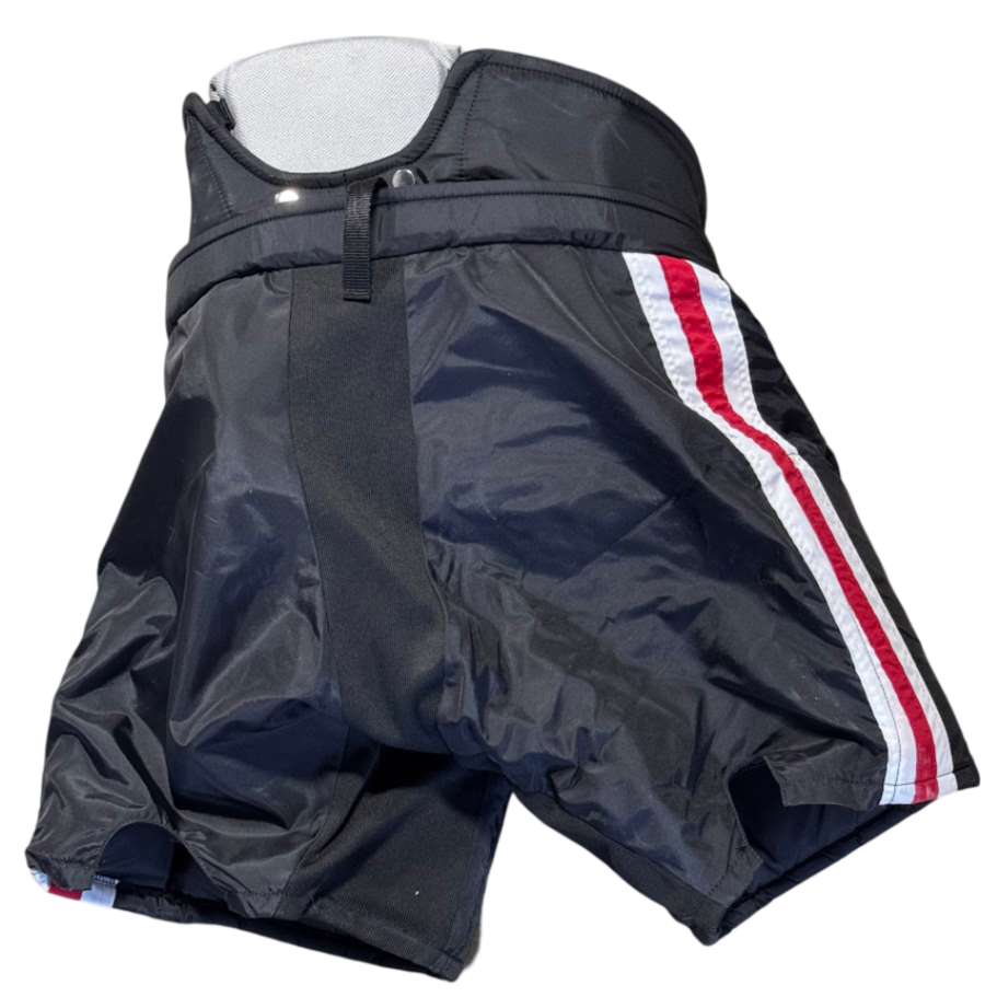 CCM HPG12A - Pantalon de gardien de but de hockey Pro Stock d'occasion (noir/rouge/blanc)